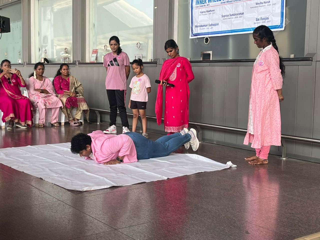 A fitness demonstration during Fitathon 2026.